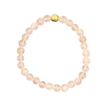 Pulsera Cuarzo Rosa bañada en oro de 18kl